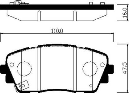 HSB Gold HP1047 - Тормозные колодки, дисковые, комплект www.autospares.lv