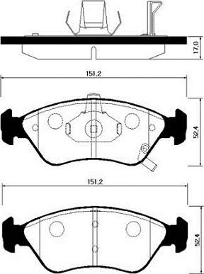 E.T.F. 910 - Тормозные колодки, дисковые, комплект www.autospares.lv