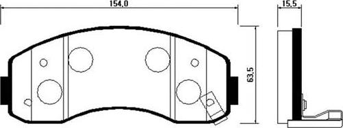 HITEC H 865 - Bremžu uzliku kompl., Disku bremzes www.autospares.lv