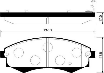 HSB Gold HP1033 - Тормозные колодки, дисковые, комплект www.autospares.lv