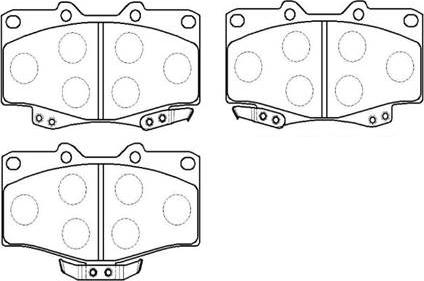 HSB Gold HP8494 - Тормозные колодки, дисковые, комплект www.autospares.lv