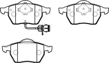 HSB Gold HP8536 - Тормозные колодки, дисковые, комплект www.autospares.lv