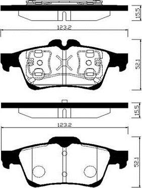 HELLA T3133 - Bremžu uzliku kompl., Disku bremzes www.autospares.lv