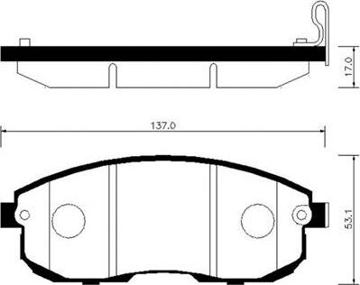 HSB Gold HP3012 - Тормозные колодки, дисковые, комплект www.autospares.lv