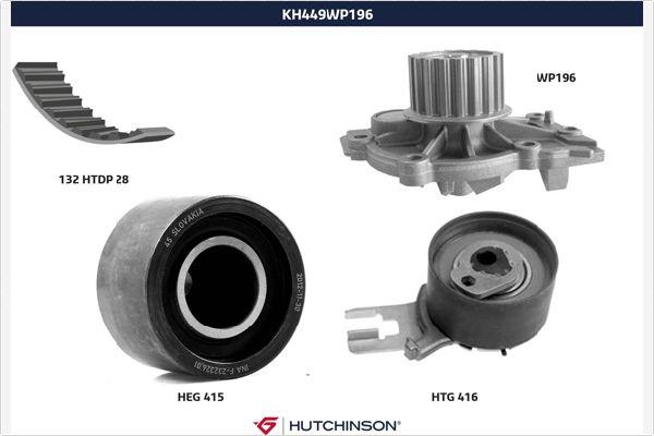 Hutchinson KH 449WP196 - Ūdenssūknis + Zobsiksnas komplekts www.autospares.lv