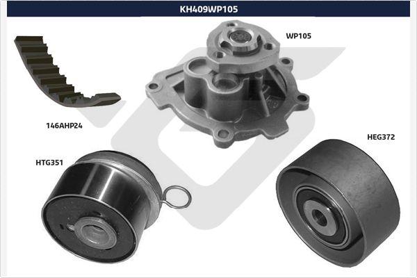 Hutchinson KH 409WP105 - Ūdenssūknis + Zobsiksnas komplekts www.autospares.lv