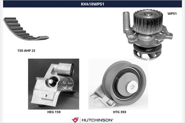 Hutchinson KH 418WP51 - Ūdenssūknis + Zobsiksnas komplekts autospares.lv