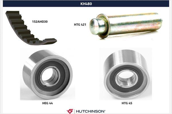 Hutchinson KH 480 - Комплект зубчатого ремня ГРМ www.autospares.lv