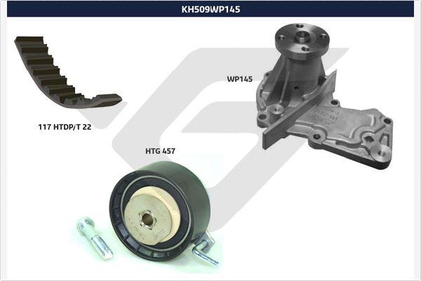 Hutchinson KH 509WP145 - Ūdenssūknis + Zobsiksnas komplekts autospares.lv