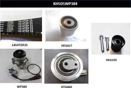 Hutchinson KH505WP384 - Ūdenssūknis + Zobsiksnas komplekts www.autospares.lv