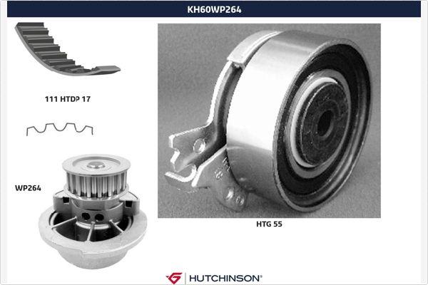 Hutchinson KH 60WP264 - Ūdenssūknis + Zobsiksnas komplekts www.autospares.lv