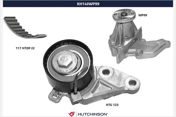 Hutchinson KH 140WP99 - Ūdenssūknis + Zobsiksnas komplekts www.autospares.lv