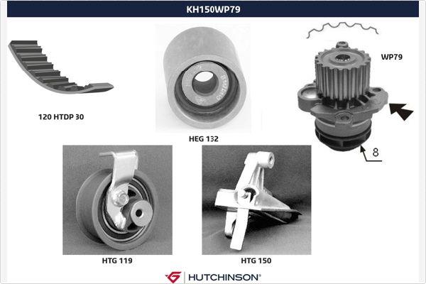 Hutchinson KH 150WP79 - Ūdenssūknis + Zobsiksnas komplekts www.autospares.lv