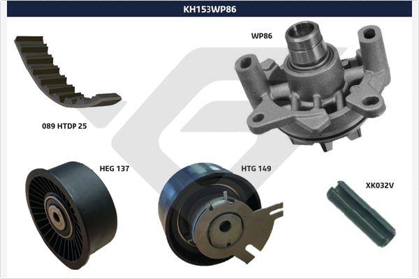 Hutchinson KH 153WP86 - Ūdenssūknis + Zobsiksnas komplekts autospares.lv