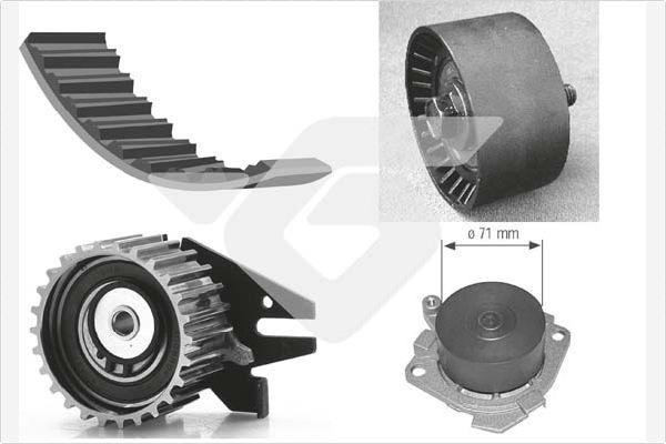 Hutchinson KH 184WP25 - Ūdenssūknis + Zobsiksnas komplekts autospares.lv