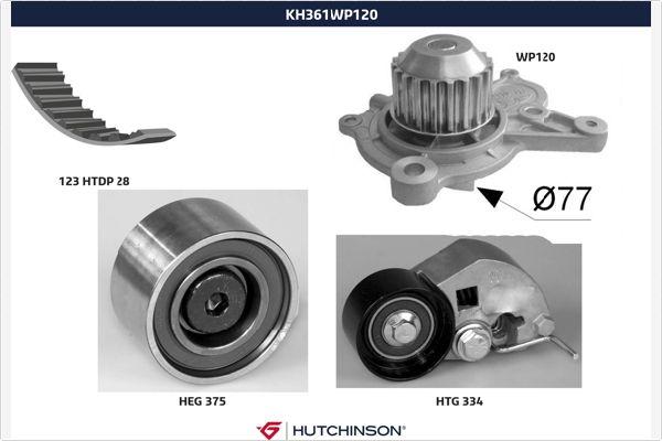 Hutchinson KH 361WP120 - Ūdenssūknis + Zobsiksnas komplekts www.autospares.lv