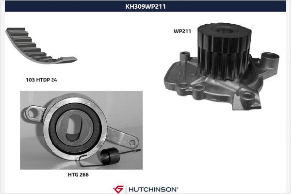 Hutchinson KH 309WP211 - Ūdenssūknis + Zobsiksnas komplekts www.autospares.lv