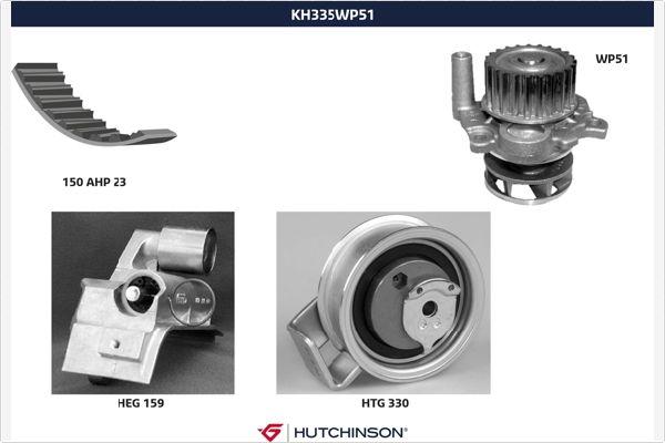 Hutchinson KH 335WP51 - Ūdenssūknis + Zobsiksnas komplekts www.autospares.lv