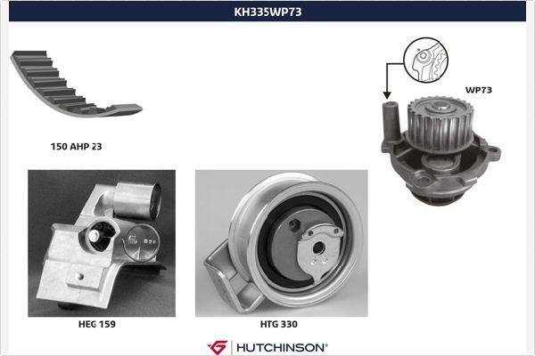 Hutchinson KH 335WP73 - Water Pump & Timing Belt Set www.autospares.lv