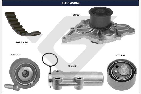 Hutchinson KH 336WP69 - Ūdenssūknis + Zobsiksnas komplekts www.autospares.lv