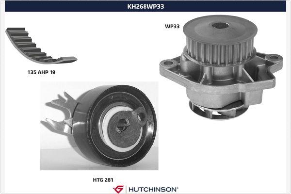 Hutchinson KH 268WP33 - Water Pump & Timing Belt Set www.autospares.lv