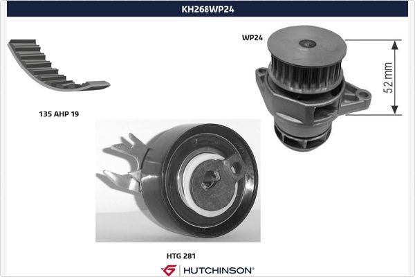 Hutchinson KH 268WP24 - Ūdenssūknis + Zobsiksnas komplekts www.autospares.lv