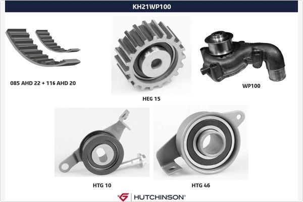 Hutchinson KH 21WP100 - Ūdenssūknis + Zobsiksnas komplekts autospares.lv