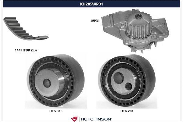 Hutchinson KH 285WP31 - Ūdenssūknis + Zobsiksnas komplekts autospares.lv