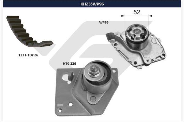 Hutchinson KH 235WP96 - Ūdenssūknis + Zobsiksnas komplekts autospares.lv