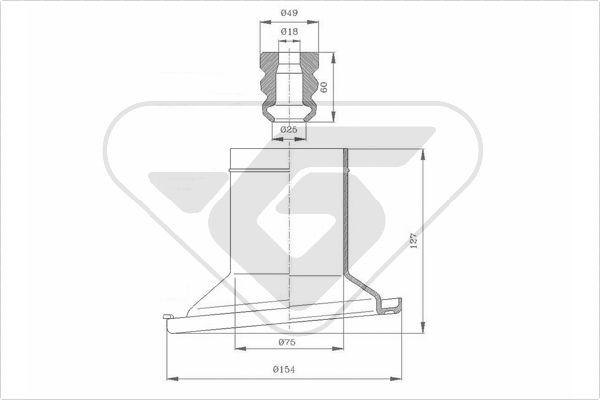 Hutchinson KP093 - Putekļu aizsargkomplekts, Amortizators autospares.lv