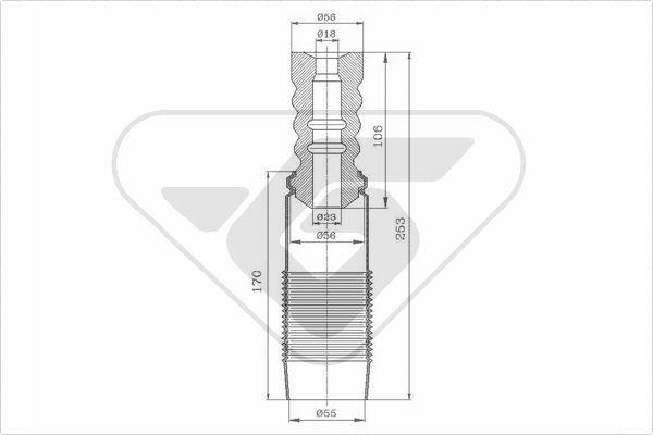 Hutchinson KP069 - Putekļu aizsargkomplekts, Amortizators autospares.lv