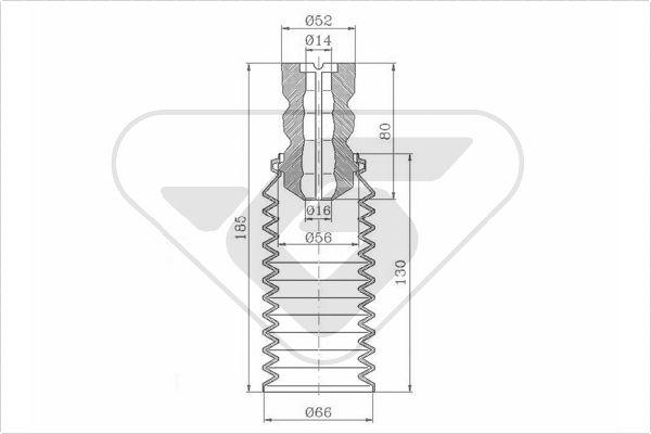 Hutchinson KP064 - Putekļu aizsargkomplekts, Amortizators www.autospares.lv