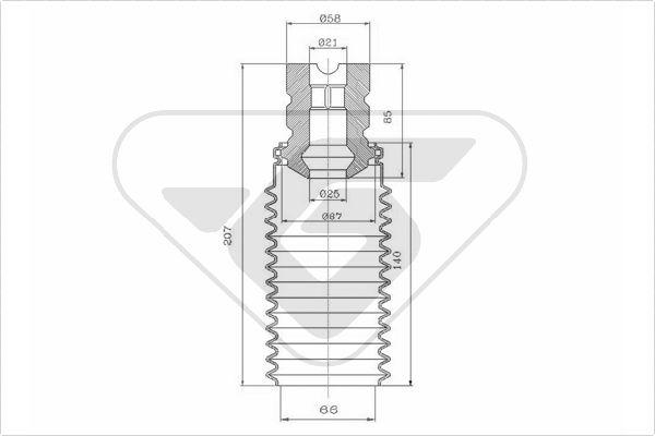 Hutchinson KP066 - Putekļu aizsargkomplekts, Amortizators www.autospares.lv