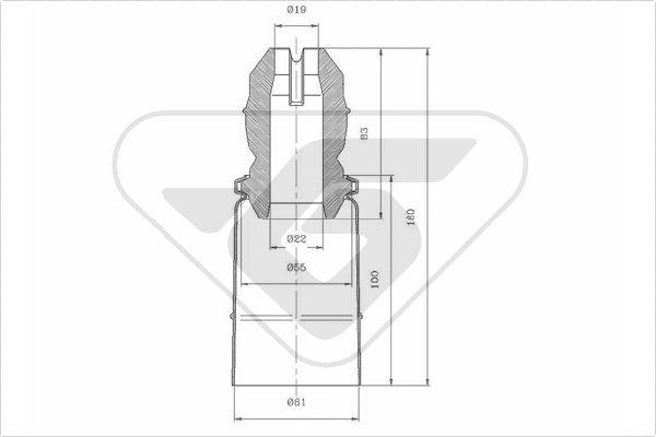 Hutchinson KP080 - Putekļu aizsargkomplekts, Amortizators autospares.lv