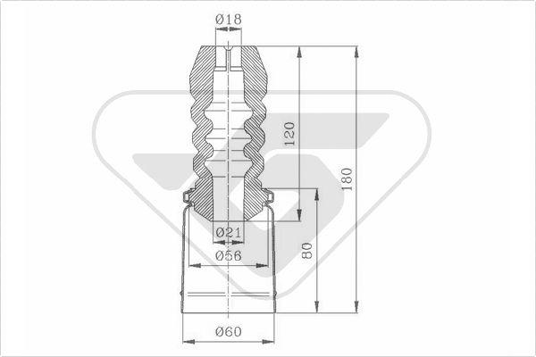 Hutchinson KP082 - Putekļu aizsargkomplekts, Amortizators www.autospares.lv