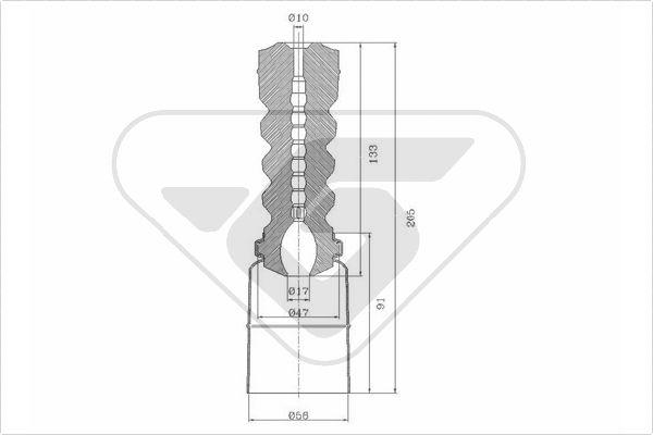 Hutchinson KP077 - Putekļu aizsargkomplekts, Amortizators www.autospares.lv