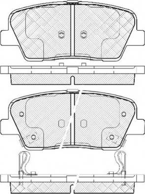 Hyundai 583022WA70 - Bremžu uzliku kompl., Disku bremzes www.autospares.lv