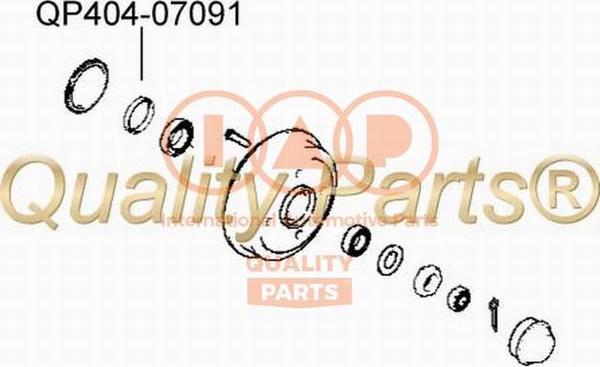 IAP QUALITY PARTS 404-07091 - Vārpstas blīvgredzens, Riteņa rumba autospares.lv