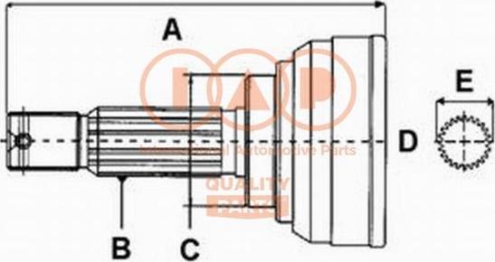 IAP QUALITY PARTS 406-06061 - Šarnīru komplekts, Piedziņas vārpsta www.autospares.lv