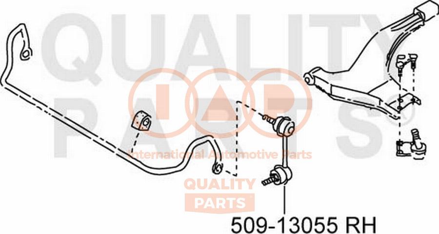 IAP QUALITY PARTS 509-13055 - Stiepnis / Atsaite, Stabilizators autospares.lv