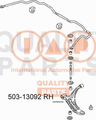 IAP QUALITY PARTS 503-13092 - Neatkarīgās balstiekārtas svira, Riteņa piekare www.autospares.lv