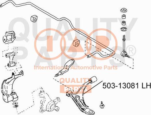 IAP QUALITY PARTS 503-13081 - Neatkarīgās balstiekārtas svira, Riteņa piekare www.autospares.lv