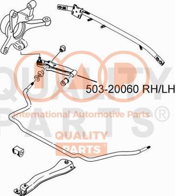 IAP QUALITY PARTS 503-20060 - Neatkarīgās balstiekārtas svira, Riteņa piekare www.autospares.lv