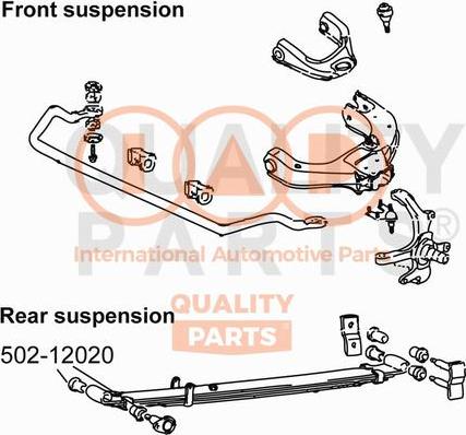 IAP QUALITY PARTS 502-12020 - Bukse, Lāgu atspere autospares.lv