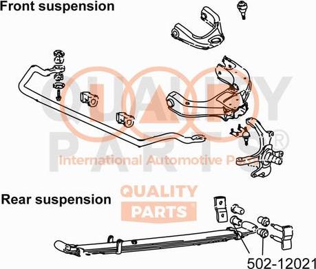 IAP QUALITY PARTS 502-12021 - Bukse, Lāgu atspere autospares.lv