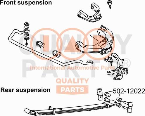 IAP QUALITY PARTS 502-12022 - Bukse, Lāgu atspere autospares.lv