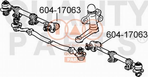 IAP QUALITY PARTS 604-17063 - Stūres šķērsstiepņa uzgalis www.autospares.lv