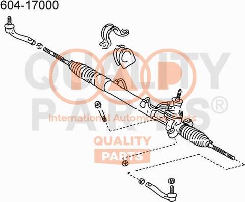 IAP QUALITY PARTS 604-17000 - Stūres šķērsstiepņa uzgalis autospares.lv