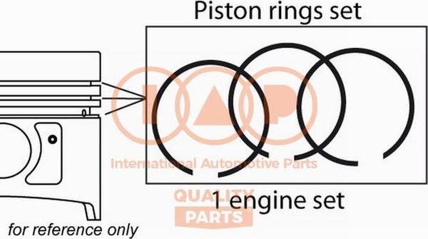 IAP QUALITY PARTS 102-13073 - Virzuļa gredzenu komplekts autospares.lv