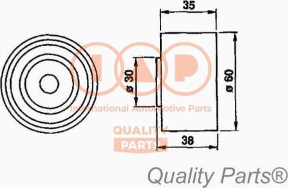 IAP QUALITY PARTS 127-09050 - Spriegotājrullītis, Gāzu sadales mehānisma piedziņas siksna www.autospares.lv